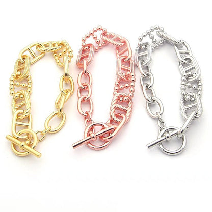 HB02    Men's pig nose letter bracelet jewelry