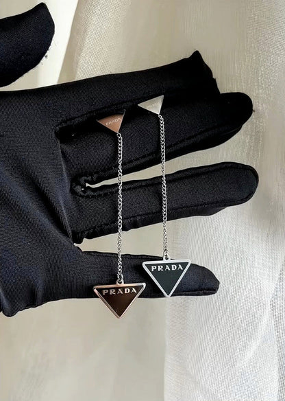 A766  Triangle tassel earrings jewelry