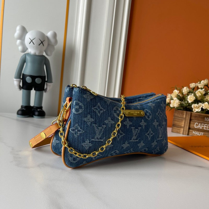 LLP08 Leather bag 24.5-13.5-6.5CM Denim Bags