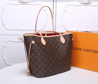 GLP8  Neverfull Bag high quality L*V bag for lady gift Canvas leather small size 32x29x17cm/ big 40×33×20CM