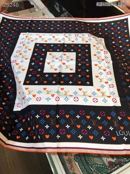 XLC01 Silk satin 90-90CM Scarf