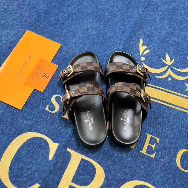 MJLS08 Women slipper Leather Shoes 35-42 with box