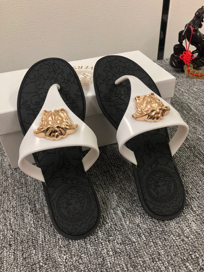 YVS8 Leather slippers couples shoes 36-45 With box