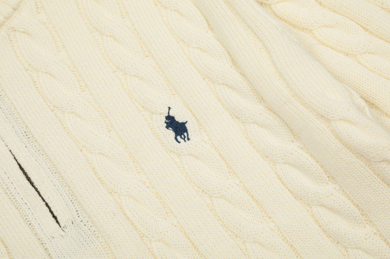 LFC18 New high-quality men's and women's ruff half zip solid pony embroidery logo Fried Dough Twists knitting sweater Clothing