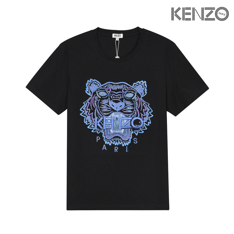 KEC30  Short-sleeved T-shirt with gold thread embroidery