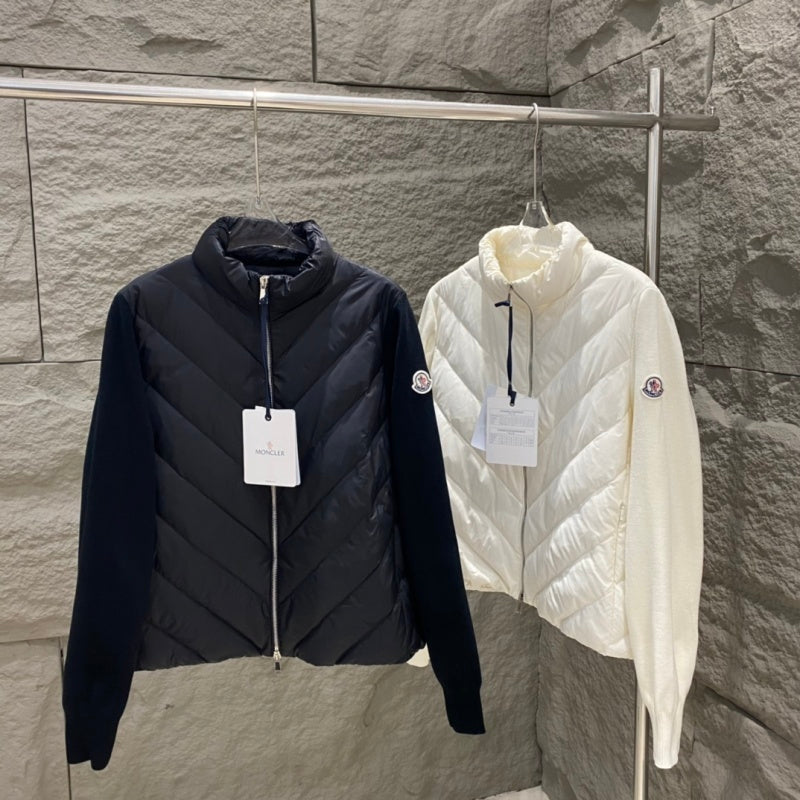 042067  Women's knitted spliced down jacket clothing