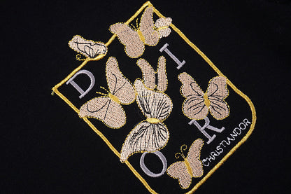 DIC013 New  Men's and women's letter embroidery short-sleeved T-shirt clothing