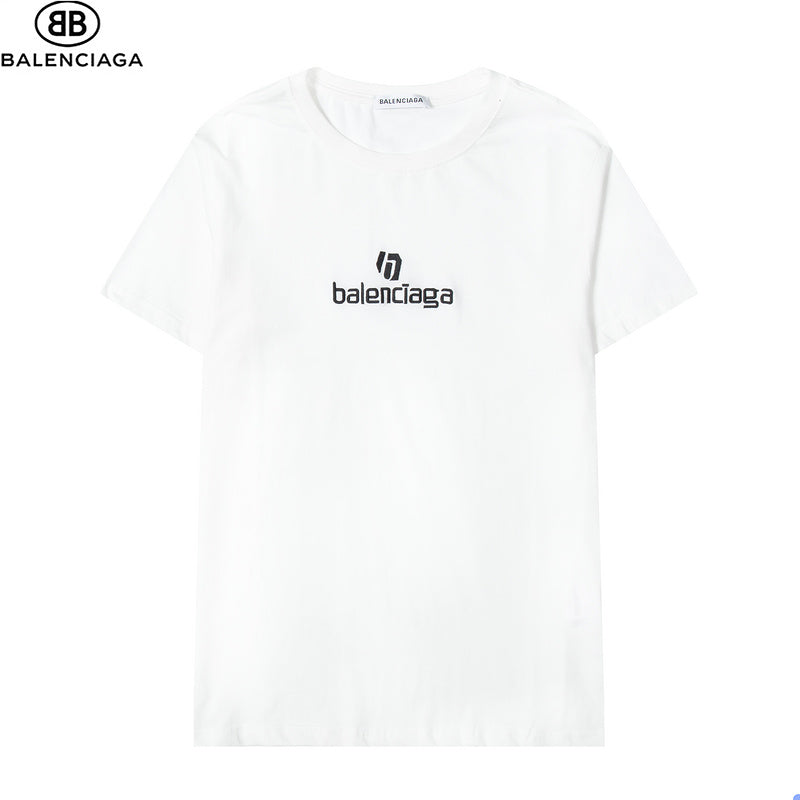 BAC37 Men's and women's letter embroidery short-sleeved T-shirt