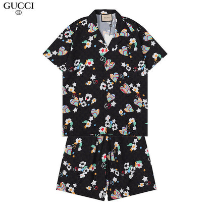 GUC01  2 New Fashion Summer Suit Short Sleeve Shirt Shorts