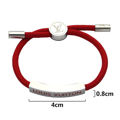 LVB91 Fashionable red rope stainless steel lock Bracelet   Jewelry