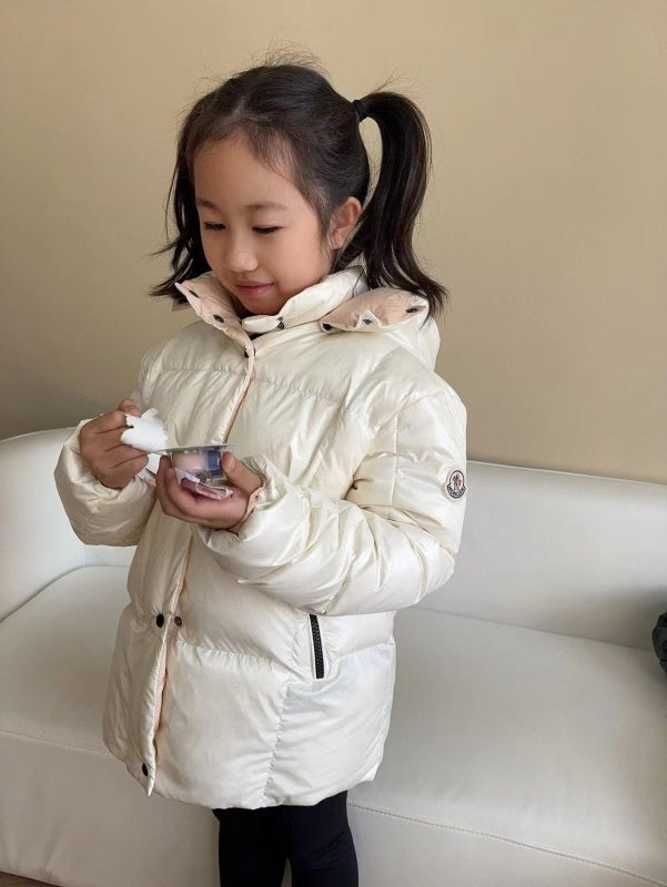 043027   Children's checkered short color blocked short down jacket, thickened children's  kids  clothing