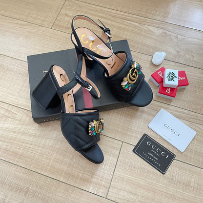 MJGS52 Slippers 6.5CM Women shoes 35-40 With box