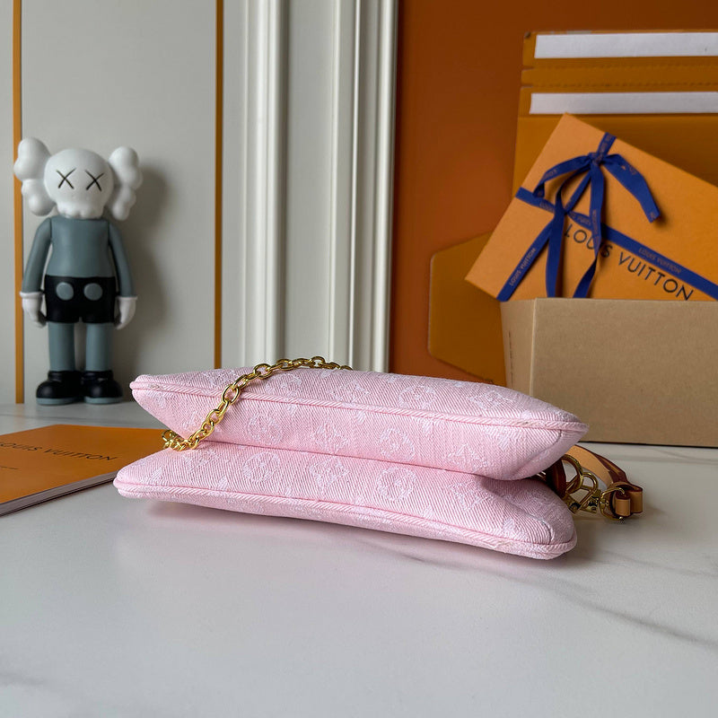 LLP08 Leather bag 24.5-13.5-6.5CM Denim Bags