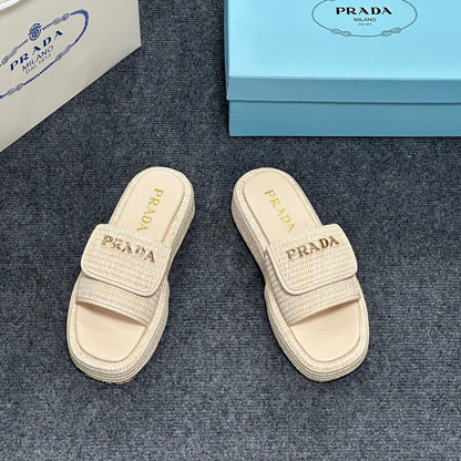 MJPS14 Leather Women Slippers 35-42 shoes With box