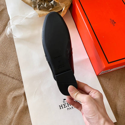 MJHS18 Leather Women Slipper Size 35-42 Shoes with box