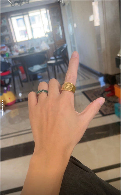 J139  Men's and women's titanium steel ring jewelry