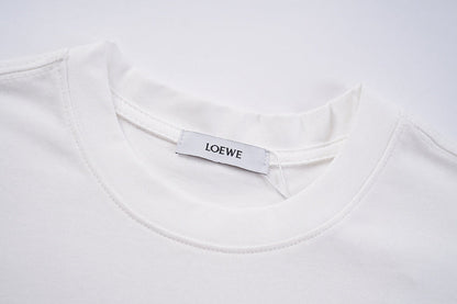 LOC015 New  Men's and women's letter embroidery short-sleeved T-shirt clothing