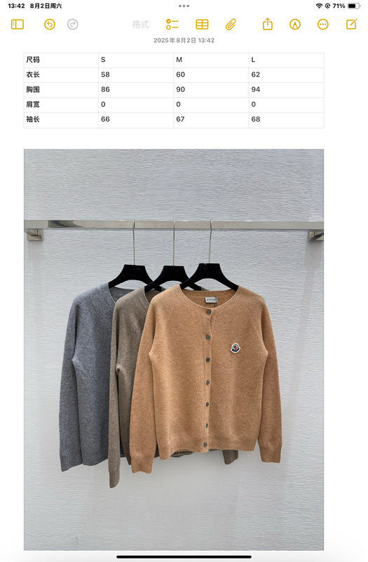 MOC52  Women's solid color round neck knitted long sleeved cardigan clother
