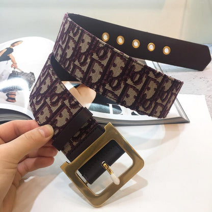 DBL7 wide 5.0cm total length 95-125cm Belt wonderful winder High Quality fashion gold buckle Belt