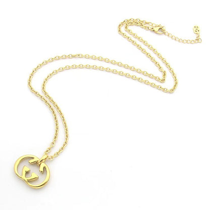 GN03   Letter Pendant Necklace Jewelry
