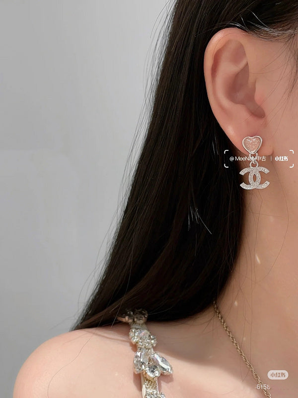 A1128  Women's heart-shaped earrings and jewelry