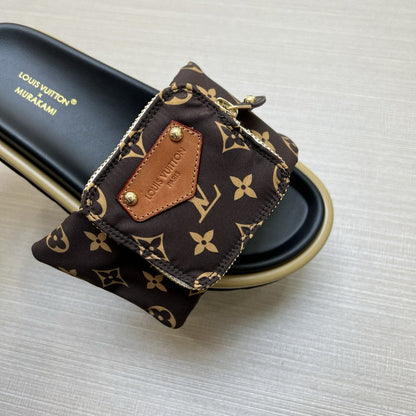 YLS5 Leather Slippers Size 36-45 Shoes with Box