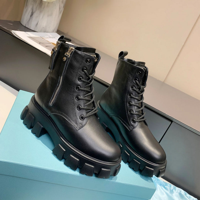 HJPS1 Leather Shoes Women 35-40 with box