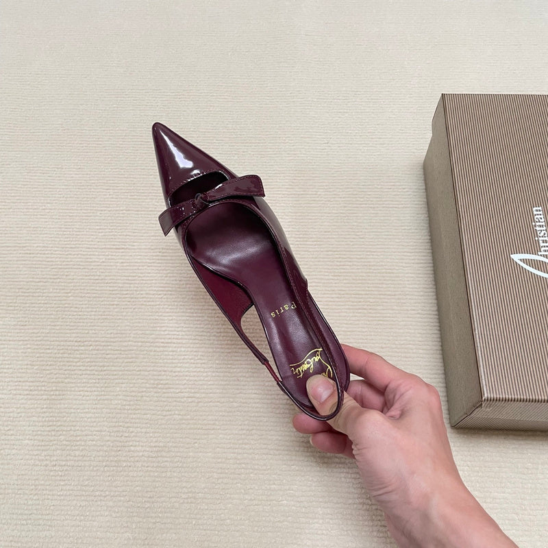 MBCL1 Women Heel 6CM 8CM 10CM Leather shoes 35-41 with box