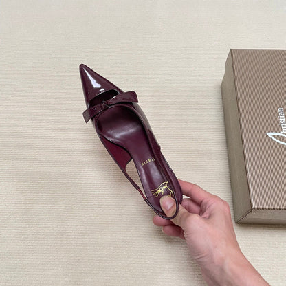 MBCL1 Women Heel 6CM 8CM 10CM Leather shoes 35-41 with box