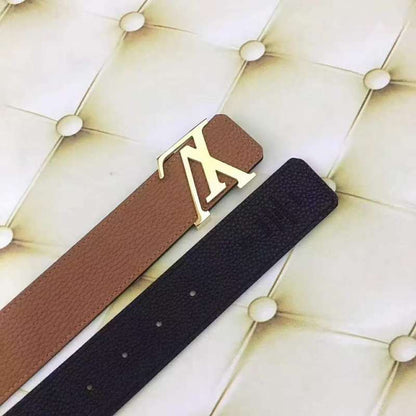 LVBL7 wide 3.8cm total length 100-125cm Leather Belt High Quality With packing