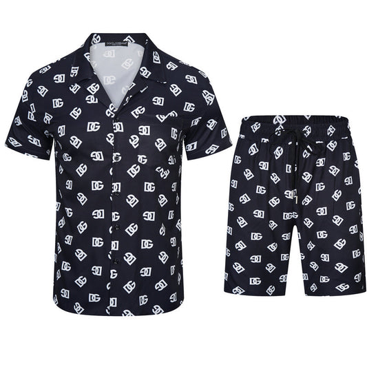 DGC4 New Fashion Summer Suit Short Sleeve Shirt Shorts