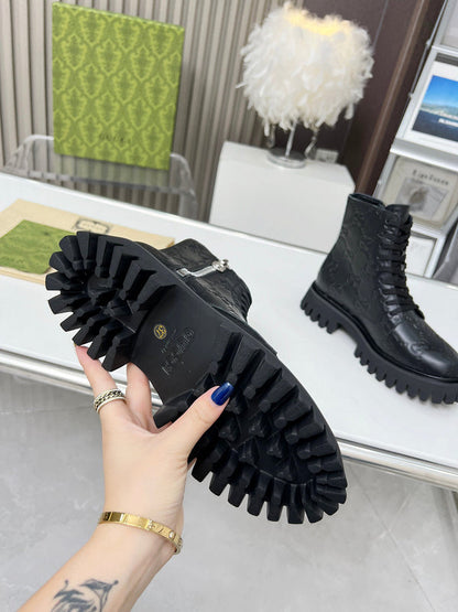 HJGS1 Leather Shoes Women 35-41 with box