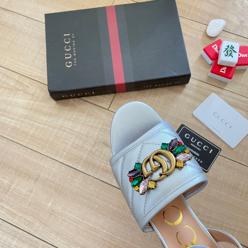 MJGS52 Slippers 6.5CM Women shoes 35-40 With box