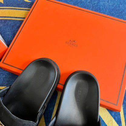 MJHS14 Leather slippers Women shoes 35-42 With box