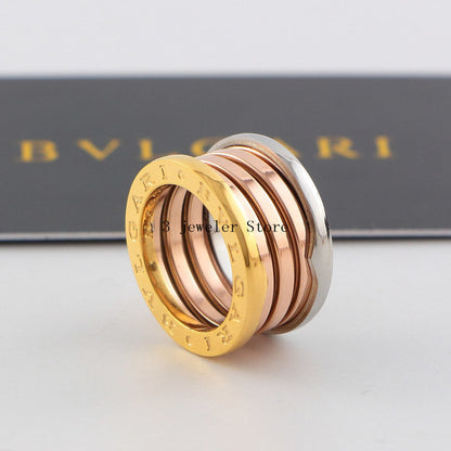 BVR7 316L steel 18K plating gold Jewelry 3 colors ring