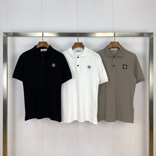 STC23 New men's polo shirt summer short sleeved top Clothing