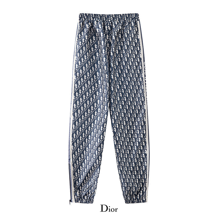 DIC75   Men's and women's jacquard craft casual pants