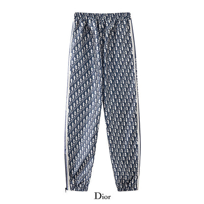 DIC75   Men's and women's jacquard craft casual pants