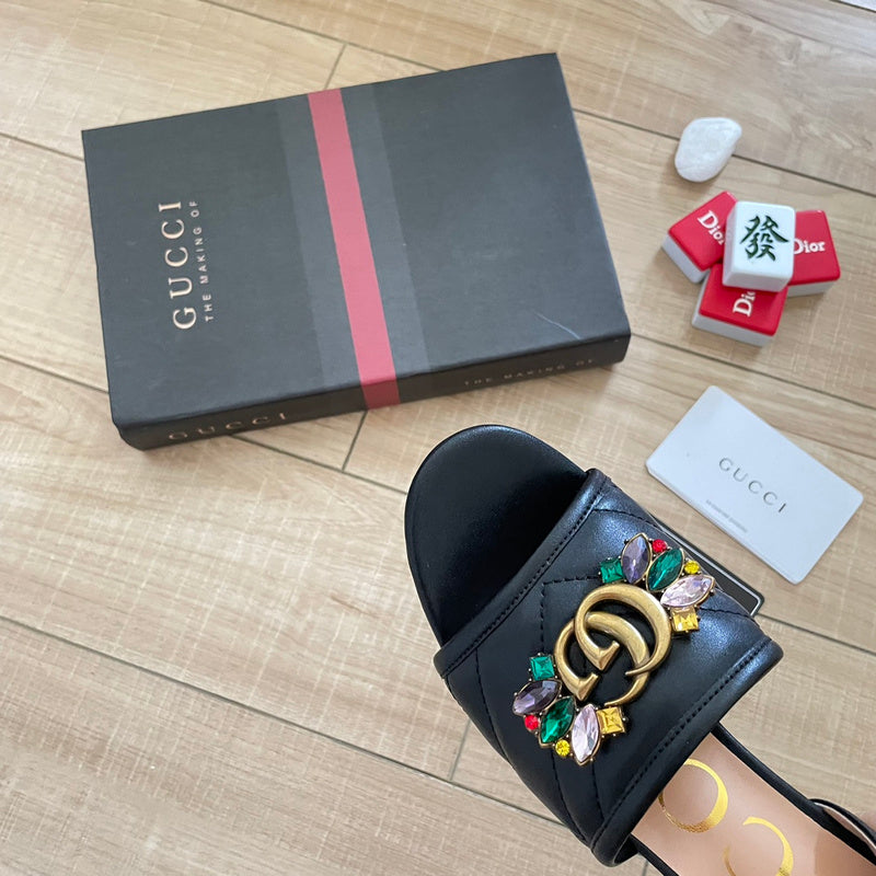 MJGS52 Slippers 6.5CM Women shoes 35-40 With box