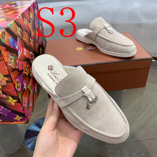 GLS19 Leather shoes Women35-42 Man40-45 Slipper with box