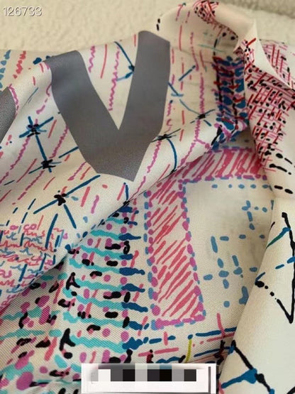 XCC19 Silk satin 90-90CM scarf