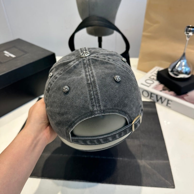 KLH2 New hardware rivet washed denim baseball cap Hat