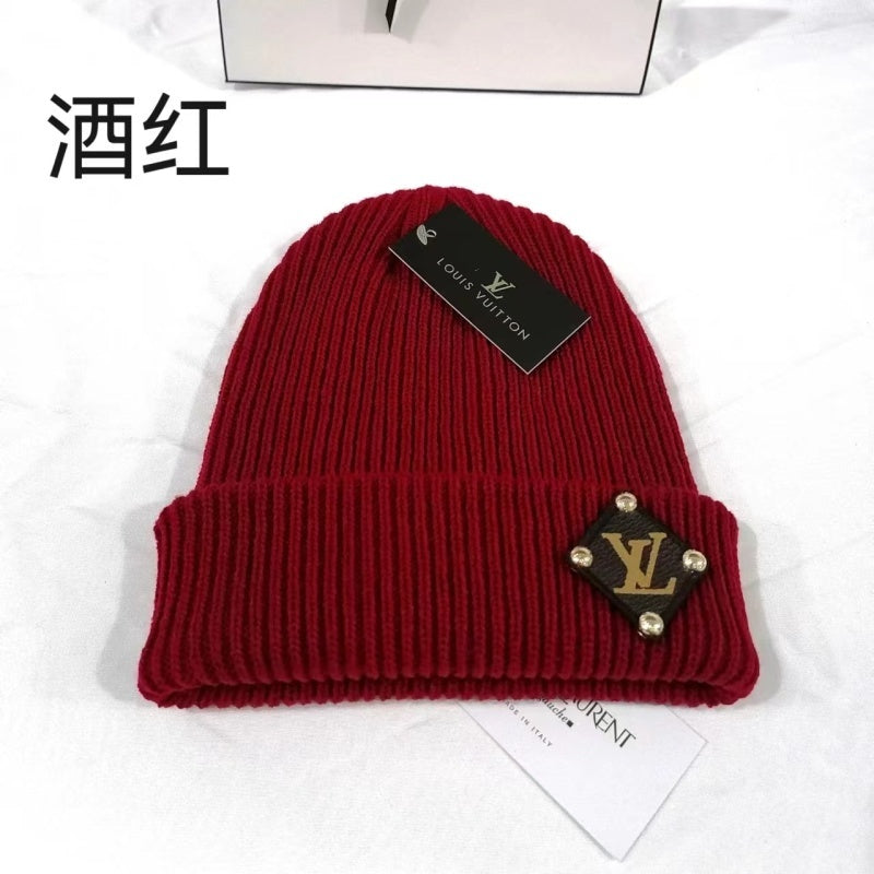PLH2   New autumn and winter fashion vertical striped hat