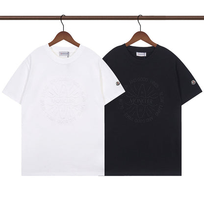 MOC08 New  Men's and women's letter embroidery short-sleeved T-shirt clothing