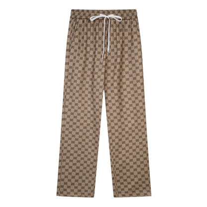 GUC098  New men's and women's spring and autumn thin pants, elastic waistband casual pants clothing