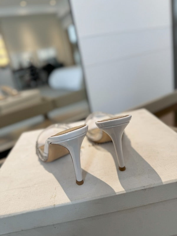 MBGS2 Leather 8.5CM 10.5CM Slippers Size 35-41 Shoes with Box