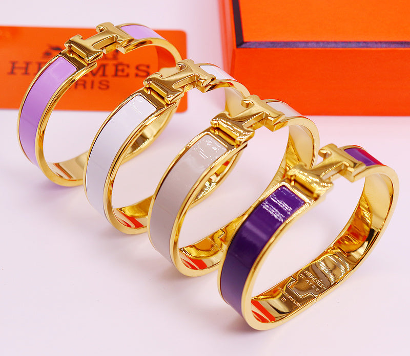 HB37 Bracelet 316L steel plating gold high quality bangles for women wonderful gift jewelry  size 17