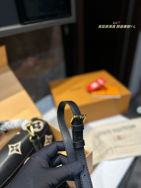 ALP14 Leather Bag 24-16-9CM Handbag With box