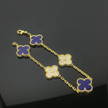 AVSB12  Multifaceted diamond lapis lazuli bracelet  jewelry