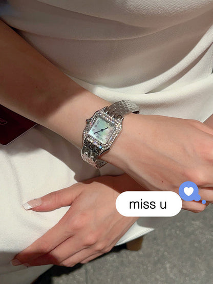 CW81 Women's Double-row Diamond Watch 27*37mm